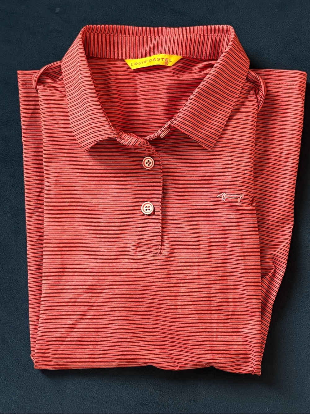 Louis Castel Striped Red Polo golf women’s shirt 95